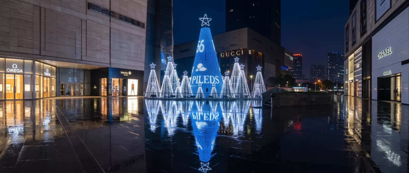 3,600 m Pixel String for a Holiday Light-Tree