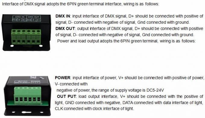 DC5v 24v Dmx To Spi Pixel Decoder 3 Pin For Rgb LED Strip control 0