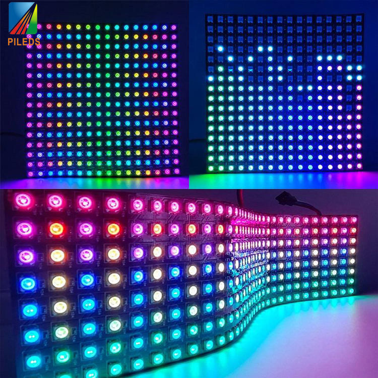 8x32 16x16 LED Matrix Panels WS2812B SK6812 IC With 5050DMX RGB SMD
