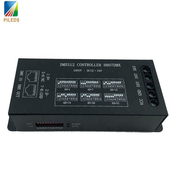 Connect DMX512 Console Controller H807DMX 1024 Pixel DMX SPI Decoder